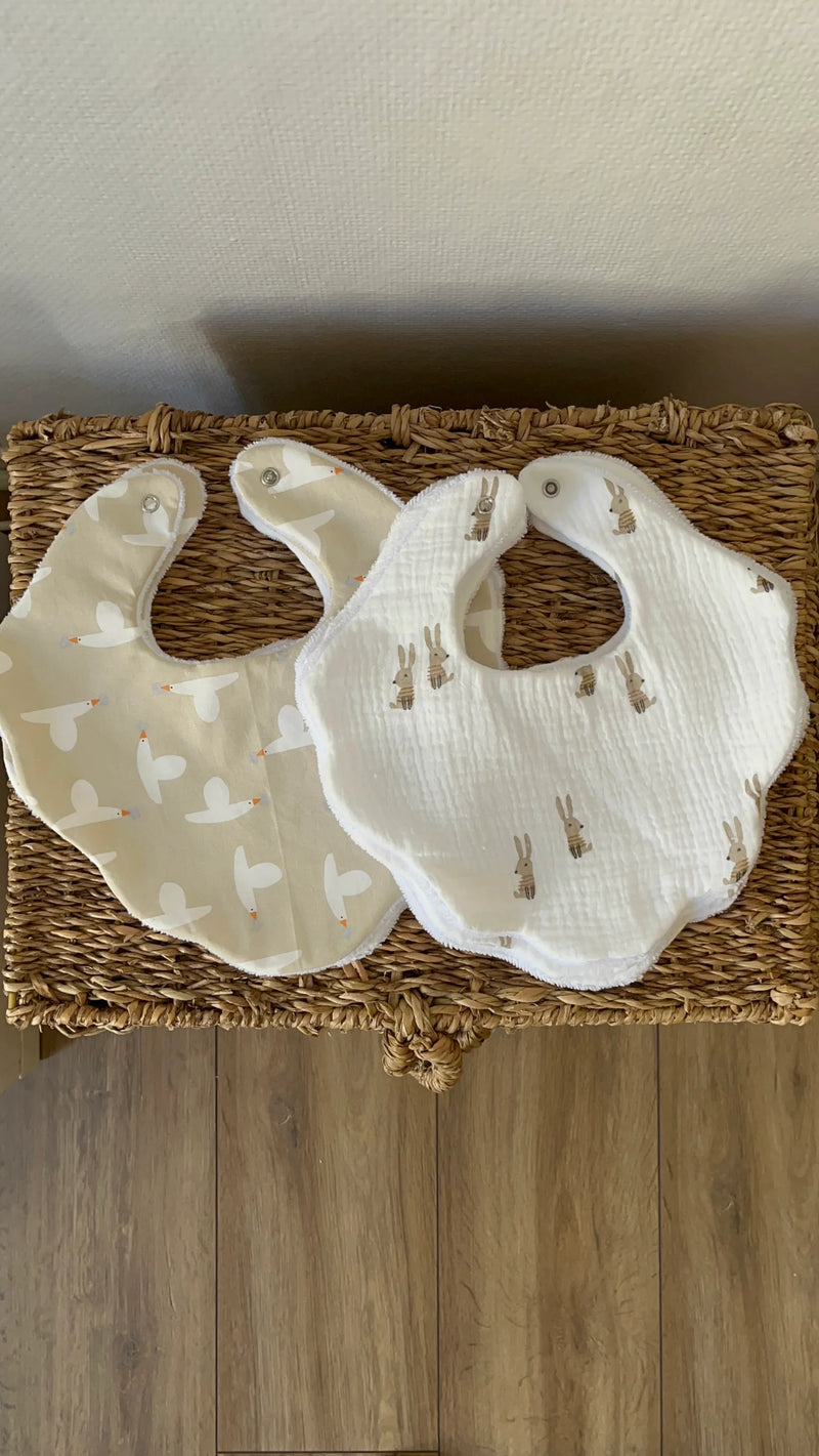 Bavoirs bébé - Lot de 4 bavoirs