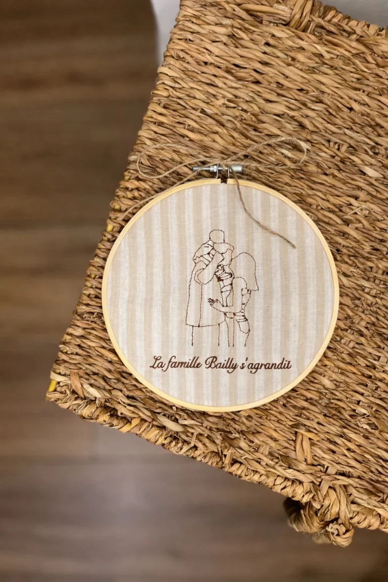 Tambourin personnalisé brodé