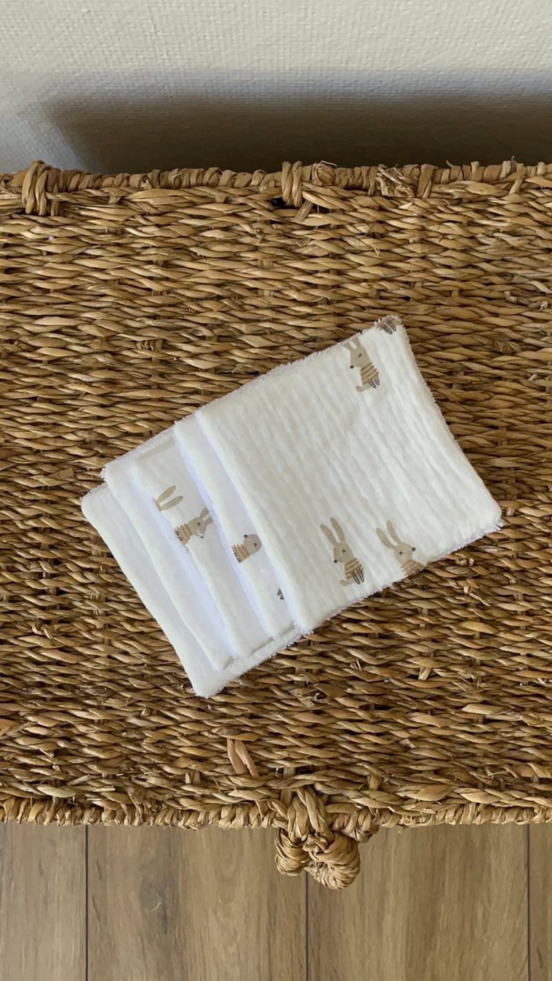 Lingettes lavables réutilisables