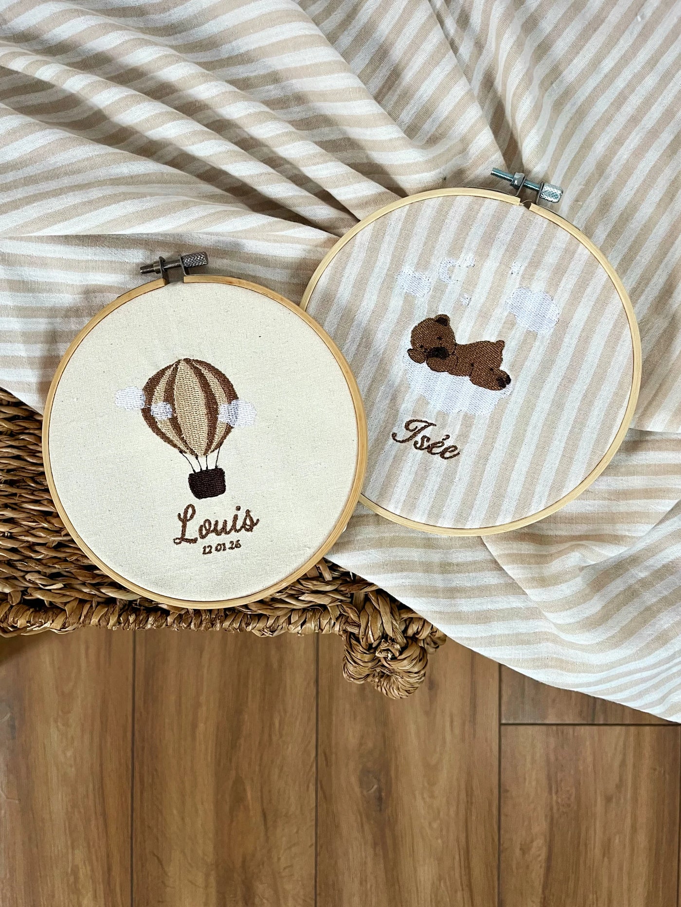 Tambourin personnalisé brodé