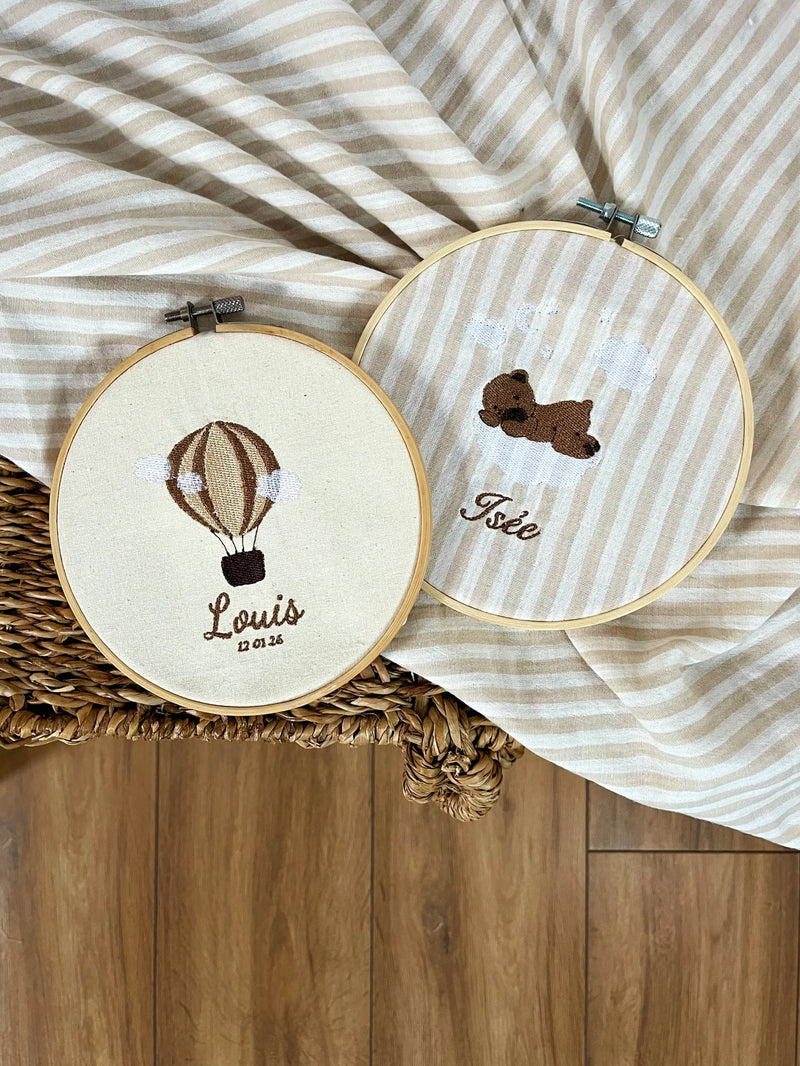 Tambourin personnalisé brodé