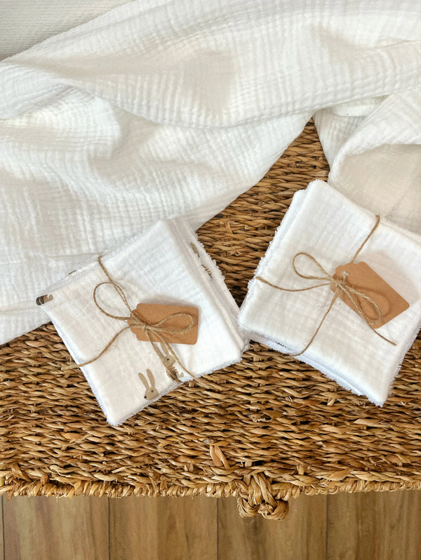 Lingettes lavables réutilisables